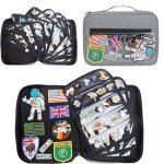 Travel Brooch Pin Case with 10 Pages (Grey)