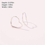 PANDORA Sterling Silver Asymmetrical Heart Hoop Earrings