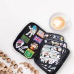 Travel Brooch Pin Case with 10 Pages (Grey)