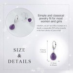 Sterling Silver Celtic Knot Amethyst Drop Earrings