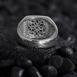 Natural Black Onyx 12MM Sterling Silver Ring