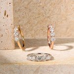 5 Stone Moissanite Wedding Band for Women