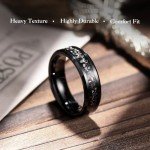 Meteorite Inlay Tungsten Wedding Bands for Couples