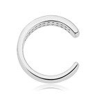 Sterling Silver Double Row CZ Ear Cuff