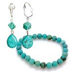 Trendy Turquoise Clip-On Dangle Earrings for Women