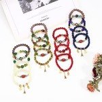 8 Pack Bohemian Beaded Charm Bracelets for Women