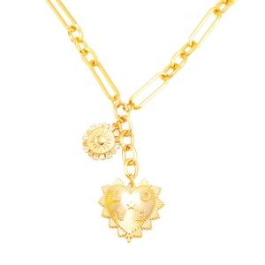 Heart Charm Necklace - 18K Gold Plated Choker