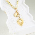 Heart Charm Necklace - 18K Gold Plated Choker