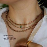 Dainty 18K Gold Plated Layering Necklaces Set