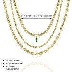 Dainty 18K Gold Plated Layering Necklaces Set