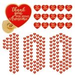 Heart Button Pins - 100 Pack - Motivational Gifts