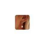 Trendy Gold Pearl Hoop Earrings for Women