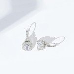 Platinum-Plated Silver Asscher-Cut Drop Earrings
