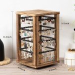 Rustic Rotating Earring Organizer with 4 Tiers