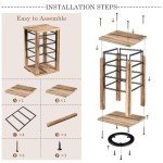 Rustic Rotating Earring Organizer with 4 Tiers