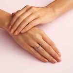 PANDORA Stackable Band of Hearts Ring for Her