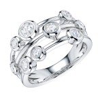 Simulated Diamond Bezel Set Cocktail Ring for Her