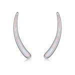 Elegant Sterling Silver Opal Ear Cuffs for Women
