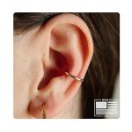 14k Gold Adjustable Non-Pierced Ear Cuff