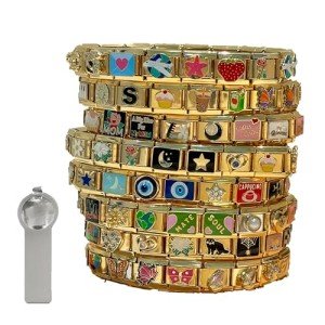 Custom Gold Italian Charm Bracelet with Tools