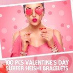100 Pcs Colorful Heishi Stretch Bracelets Set