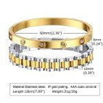 Gold Chain Link Friendship Bracelets with Zirconia