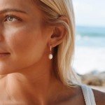 Trendy Gold Pearl Hoop Earrings for Women