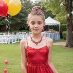 BriLove Flower Girl Jewelry Necklace & Earrings Set