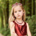 BriLove Flower Girl Jewelry Necklace & Earrings Set