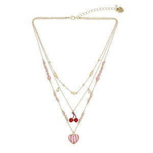 Betsey Johnson Heart Charm Layered Necklace