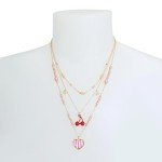 Betsey Johnson Heart Charm Layered Necklace