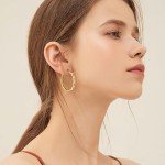 Thick 14k Gold Hoops for Women - Trendy Design