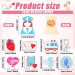 100 Pcs Nurse Enamel Pins - Heart & Stethoscope