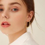 Thick 14k Gold Hoops for Women - Trendy Design