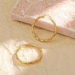 Thick 14k Gold Hoops for Women - Trendy Design