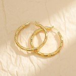 Thick 14k Gold Hoops for Women - Trendy Design