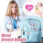 100 Pcs Nurse Enamel Pins - Heart & Stethoscope