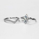 Michooyel 1.5ct Marquise Cut Bridal Ring Set