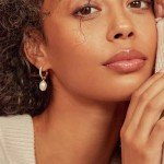 Trendy Gold Pearl Hoop Earrings for Women