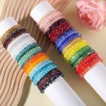 70 PCS Bohemian Glass Bead Stretch Bracelet Set