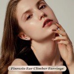 6 Pairs Silver Ear Cuffs and Crawler Earrings
