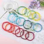 70 PCS Bohemian Glass Bead Stretch Bracelet Set