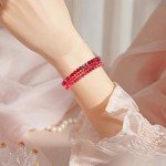 70 PCS Bohemian Glass Bead Stretch Bracelet Set
