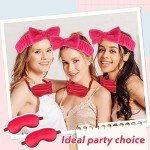 48 Pcs Pink Spa Headband and Eye Mask Set