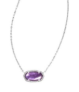 Kendra Scott Elisa Pendant Necklace in Purple Mica