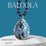 BALOOLA Handmade Blue Stone Bead Pendant Necklace