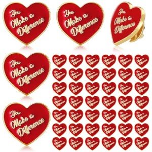 100 Pcs Heart Enamel Pins for Valentine's Day