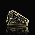 Silver Crusader Ring with Chi Rho and Trinity Knot