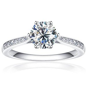 Moissanite Engagement Ring - Round Solitaire Design