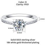 Moissanite Engagement Ring - Round Solitaire Design